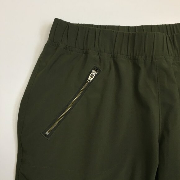 ATHLETA Olive Green Zip Pocket Adjustable Drawstring Hem Lightweight Pant - Picture 5 of 12